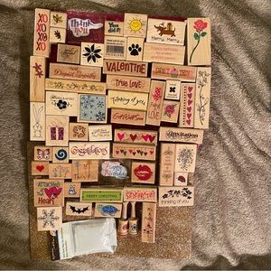 Large Rubber Stamp Lot – Holidays, Crafts, Card Making (50+ Pieces)